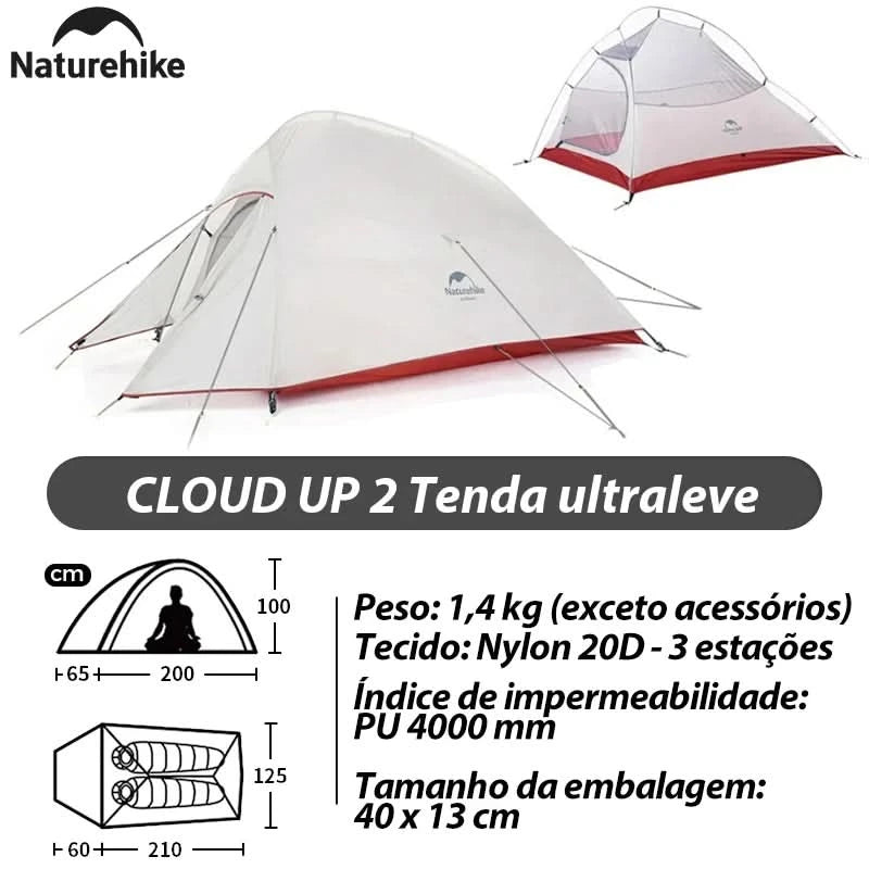 Naturehike Brazil Cloud Up 1-2-3P Camping Travel Backpack Outdoor Ultralight Waterproof Tent Camping Beach Tent