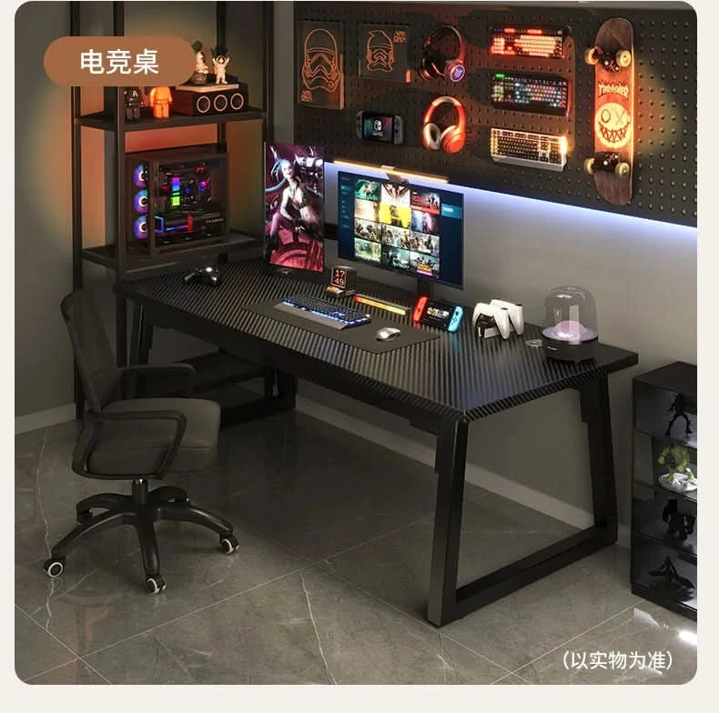 Gaming Desk, Carbon Fiber Computer Desk, Office Home Games, Desktop Desk