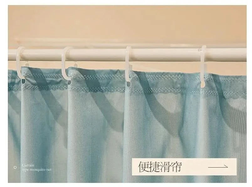Four Season Bed Curtain Canopy for Girl Room Palace Mosquito Net with Frame Romantic Shading Three-door Bedcover Decor