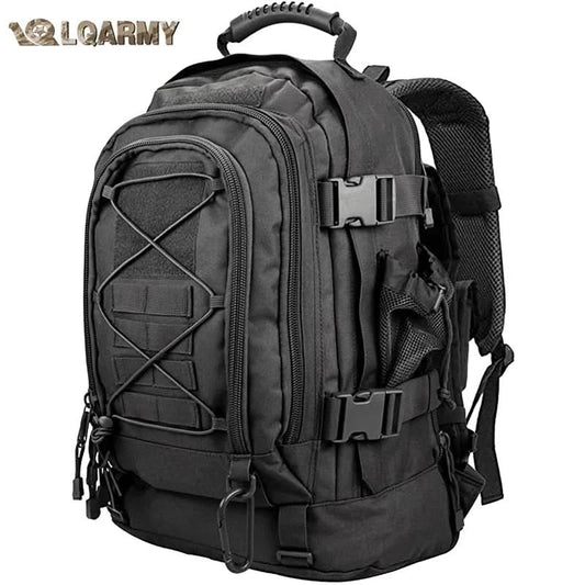 LQARMY 60L Militärischer Taktischer Rucksack Armee Angriffsrucksack Outdoor 3-Tages Erweiterbarer Reiserucksack Wandern Molle Bug Out Bag