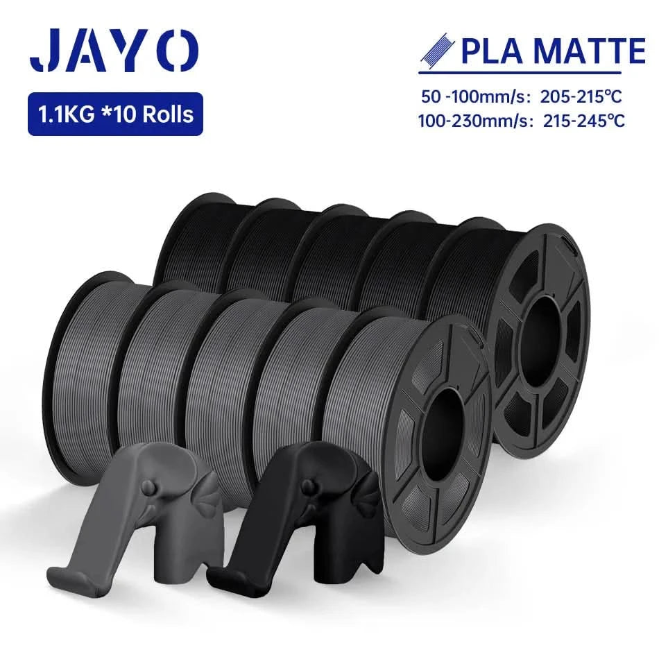 JAYO PLA / ABS / PETG / Silk / ASA /TPU /PLA+ Filament 10 Rolls 3D Printer Filament 1.75MM 0.65/1/1.1KG Neatly Wound 3D Filament