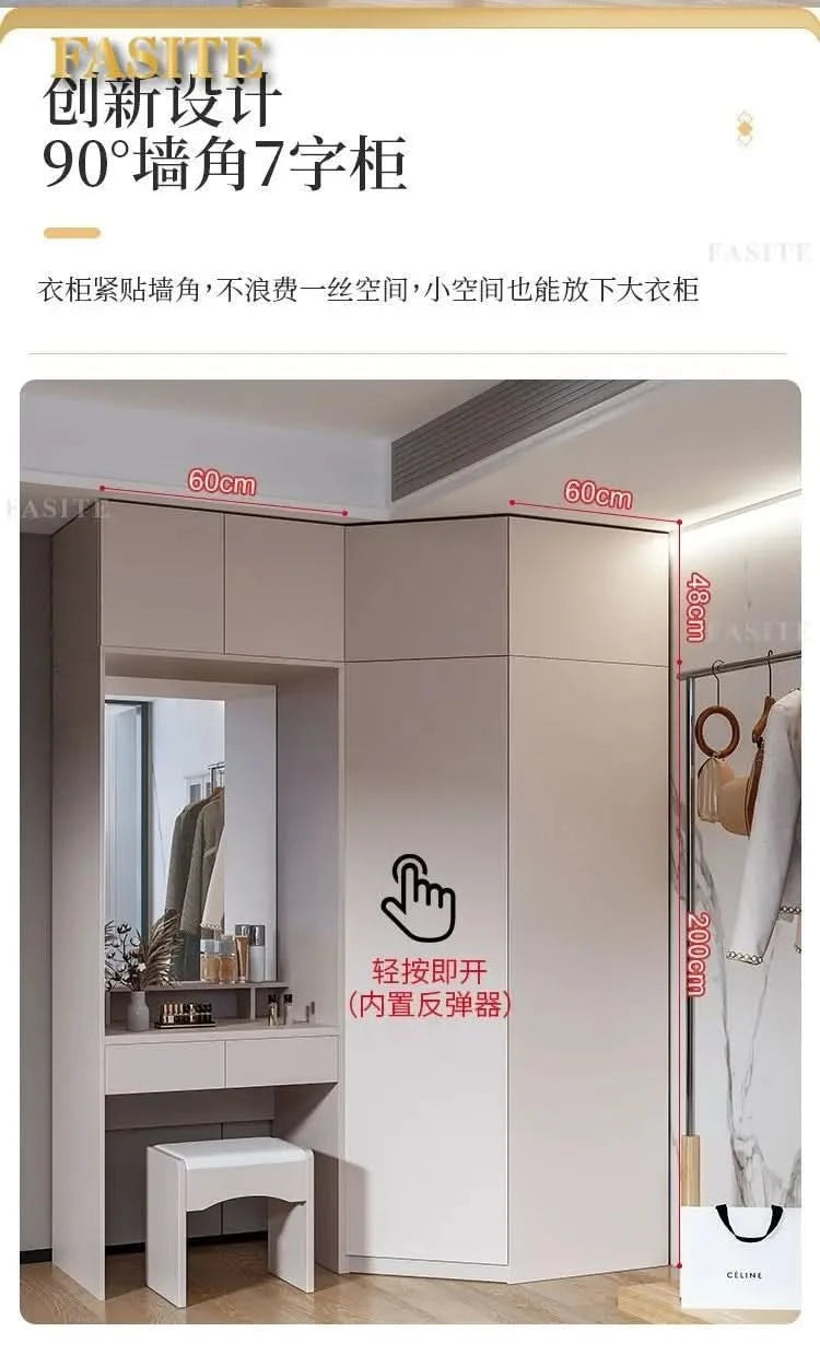 Sliding door wardrobe household bedroom small apartment full set of thickened back plate simple sliding door wardrobe
