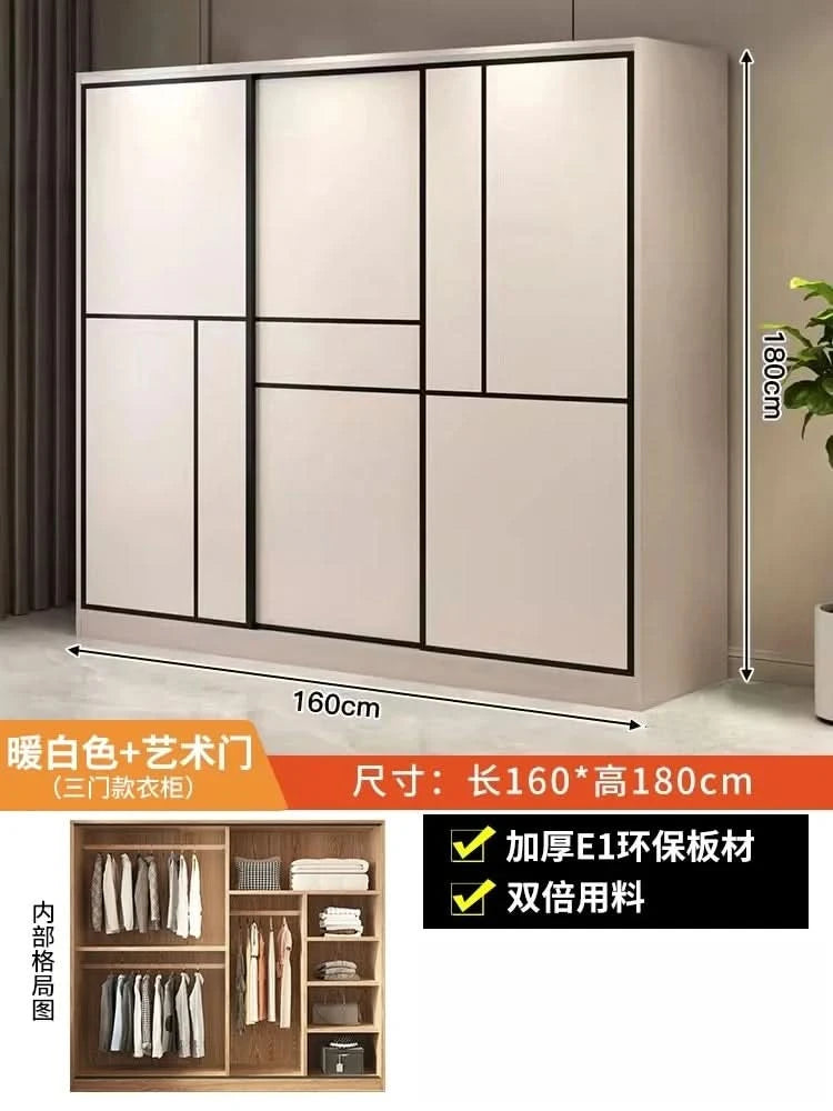 ZEco White Design Wardrobes Organizer Sliding New Bedroom Closet Wardrobe Cabinets Storage Shelf Armoires De Chambre FurnitureZ