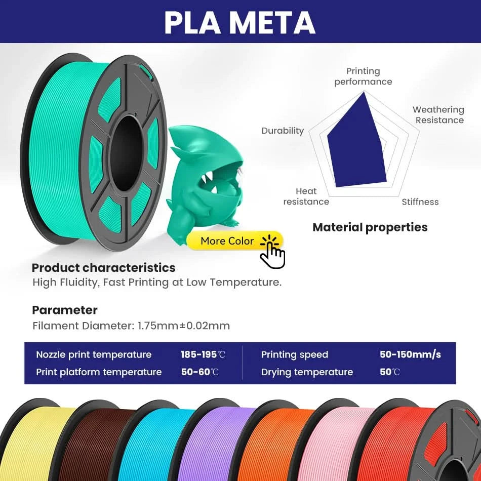 JAYO PLA / ABS / PETG / Silk / ASA /TPU /PLA+ Filament 10 Rolls 3D Printer Filament 1.75MM 0.65/1/1.1KG Neatly Wound 3D Filament