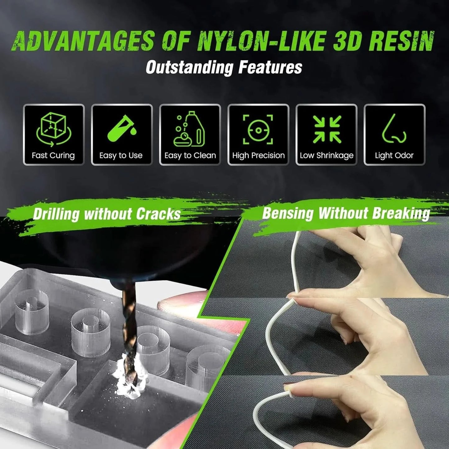 SUNLU 5KG ABS-Like/ Standard / Water-Wash/ 14K High Precision Resin 405nm Rapid UV-Curing Photopolymer Resin 1KG/Bottle