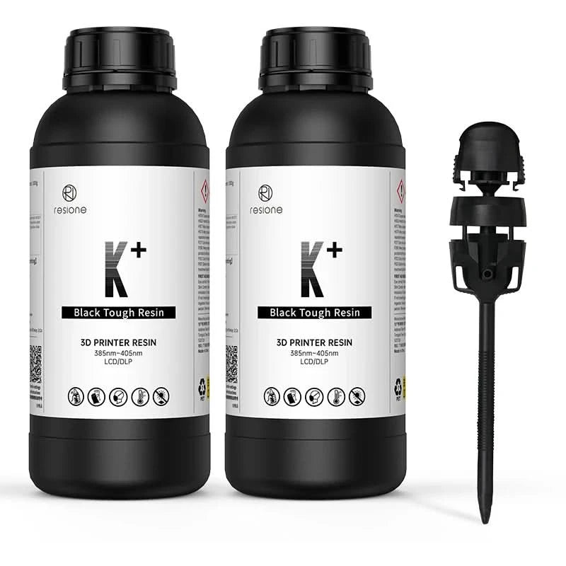 Resione K+ Tough ABS Like 3d Resin Scratch Resistant High Precision UV 405nm For LCD SLA DLP Elegoo  Anycubic 3d Printer
