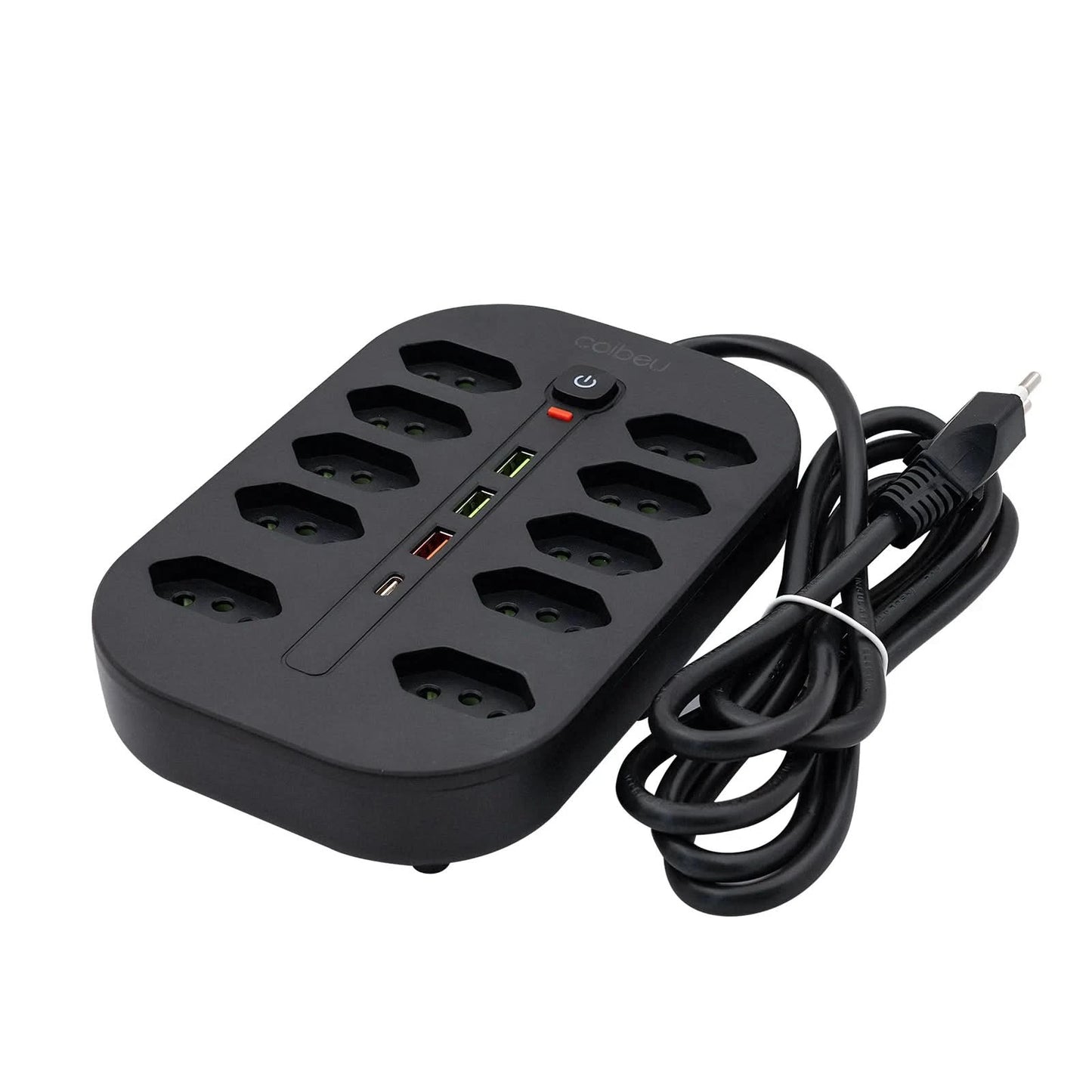 Verlängerungssteckdose, Steckdosenleiste, USB-Steckdose, Überspannungsschutz, Mehrfachsteckdose, 10A, 110-220V