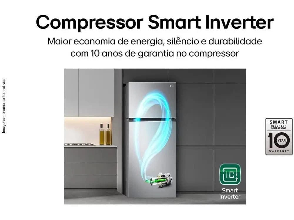 Refrigerator/Cooler LG Frost Free 395L Duplex - 220V