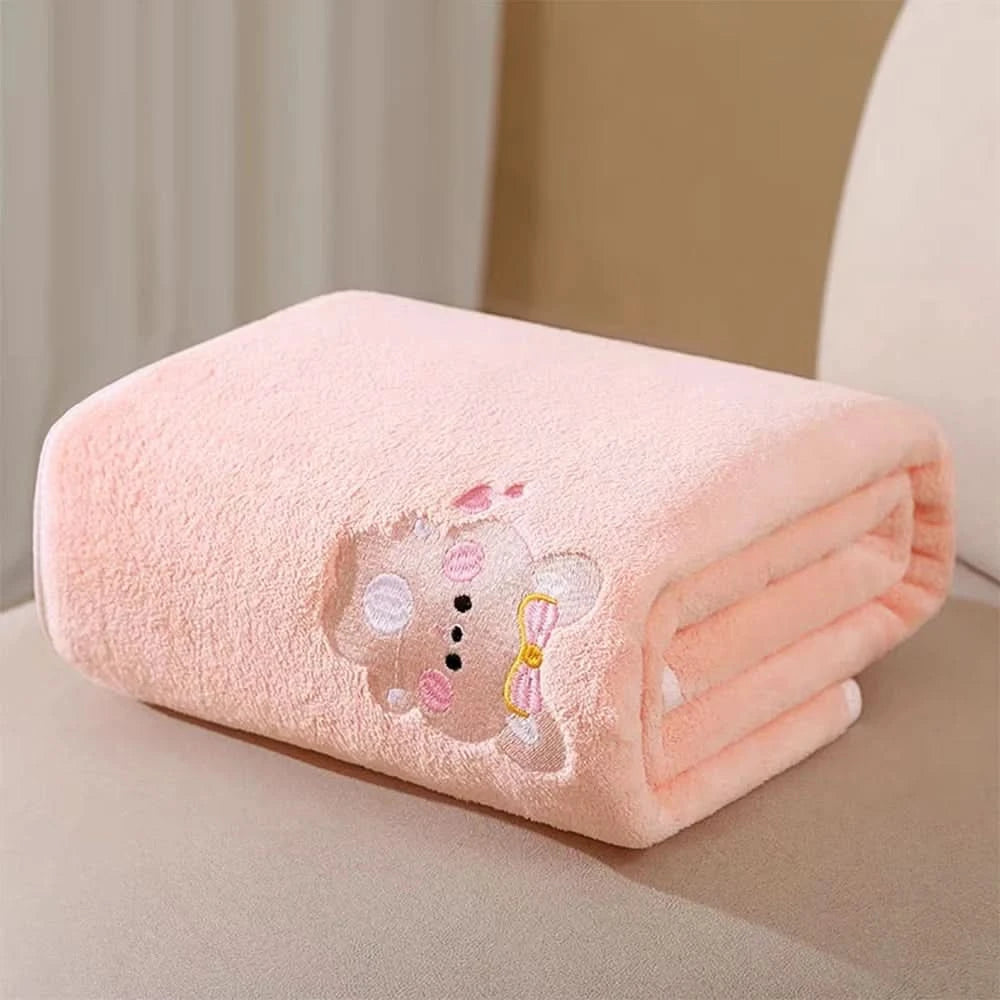 Toalha de Banho  Bebê Com Felpuda Capuz Infantil Recém Nascido com Orelhinha Menino e Menina 138*68cm --RISOVIT FTB0632