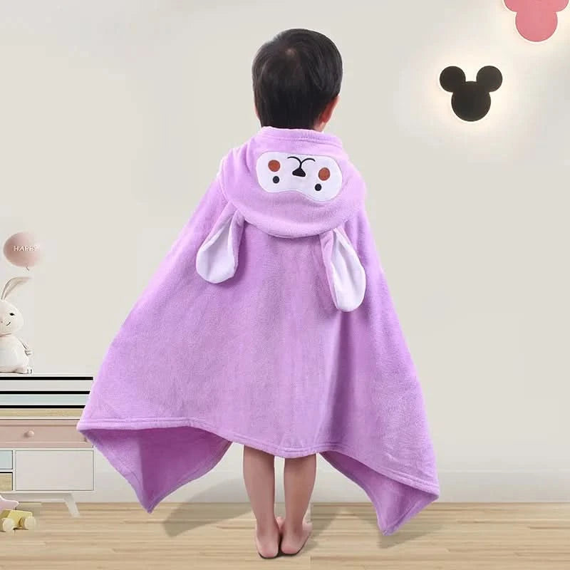 Toalha de Banho  Bebê Com Felpuda Capuz Infantil Recém Nascido com Orelhinha Menino e Menina 138*68cm --RISOVIT FTB0632