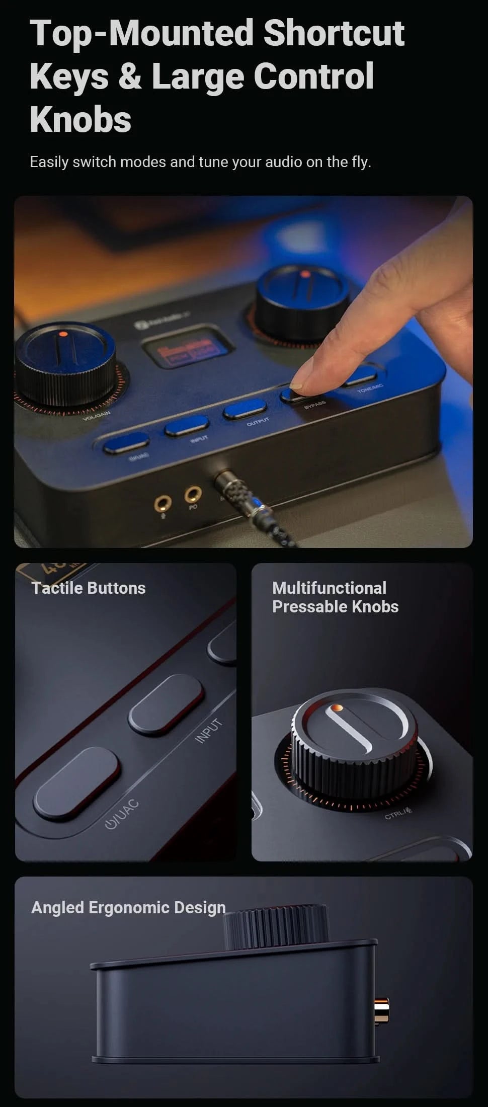 Fosi Audio K7 HiFi DAC & Headphone Amplifier, AKM4493ESQ DAC Chip, PCM 384kHz/32Bit & DSD256, Mic Input USB Audio DAC for Gaming