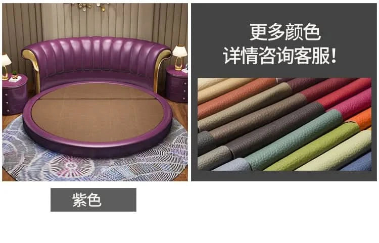 Bedroom Unique Beds Storage Cabinets Nordic Full Size Round Bed Frame Headboard Upholstery Muebles Para El Hogar Furnitures