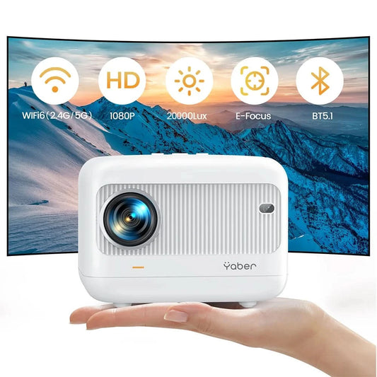 Mini Beamer WiFi Bluetooth Projektor 20000 Lumen 720P Beamer unterstützt 1080p Video für Heimkino Outdoor Android YABER L1