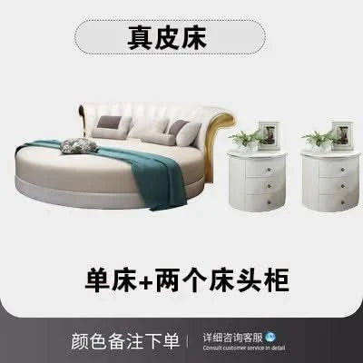 Bedroom Unique Beds Storage Cabinets Nordic Full Size Round Bed Frame Headboard Upholstery Muebles Para El Hogar Furnitures