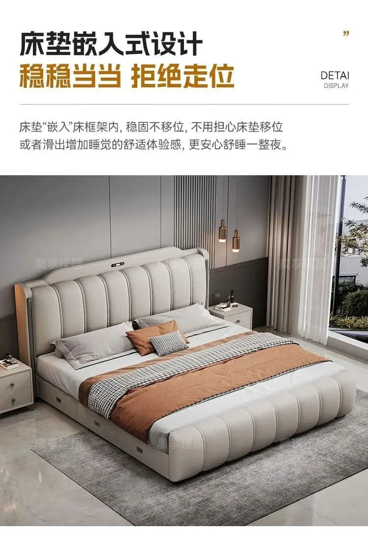 Bedsrooms Uniques Beds Frame Headboard Modern Luxury Beds Twin Storage Camas De Casal De Luxo Home Furniture Accessories