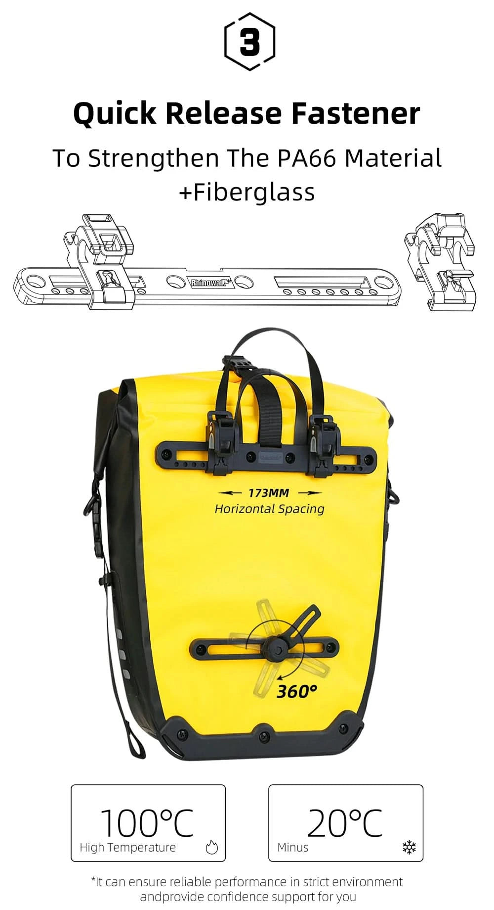 Rhinowalk Waterproof Bike Bag 20L/27L Travel Cycling Bag Basket Bicycle Rear Rack Tail Seat Trunk Bags bicycle bags & panniers