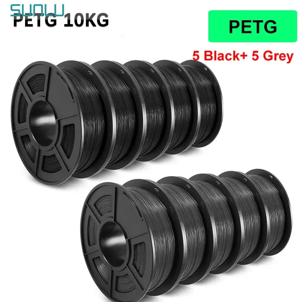 SUNLU 10KG 3D Filament PLA/PLA PLUS/PETG/Easy ABS Filamnet 1.75mm 10Roll 1KG Neatly Wound 3D Printer Filament for 3D Printer