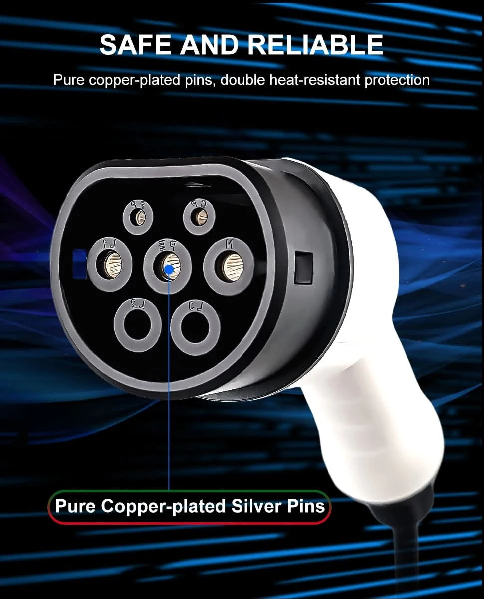 TAYSLA Type 2 Portable Electric Vehicle Charger 3.5KW Brazilian Electric Vehicle Charging Cable Plug