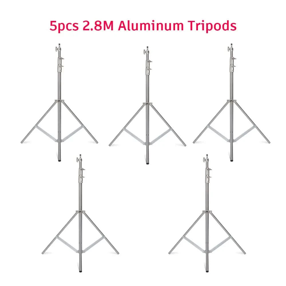 SH 280cm Stainless Steel Light Stand Photography Stand for Photo Video Lighting Spring Cushioned Heavy Duty Stand Tripod