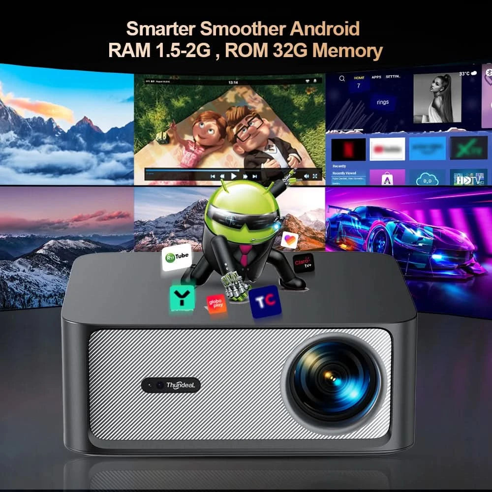 ThundeaL TD98Pro 1080P Full HD Projector 4K Android WiFi Projetor Auto Focus TD98 Pro 3D Smart Home Theater Video Outdoor Beamer