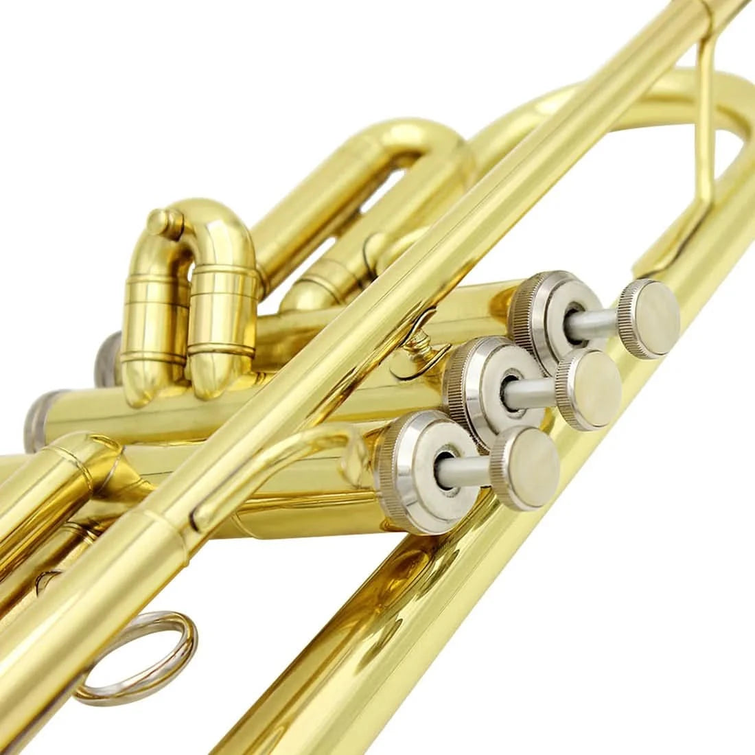SLADE Bb Trumpet Brass body Gold-Plated B Flat Trumpet Professional Performance Brass Musical Instrument with Case Mouthpiece