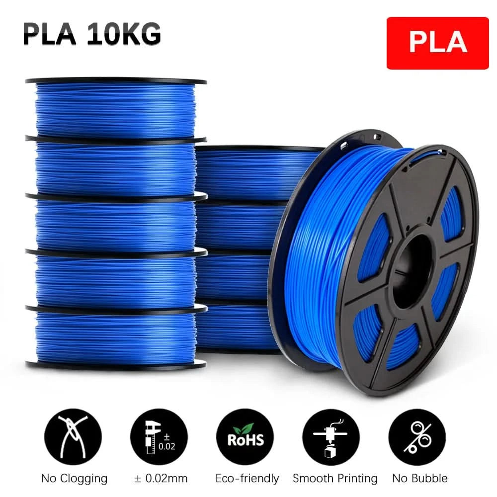 SUNLU 10KG 3D Filament PLA/PLA PLUS/PETG/Easy ABS Filamnet 1.75mm 10Roll 1KG Neatly Wound 3D Printer Filament for 3D Printer