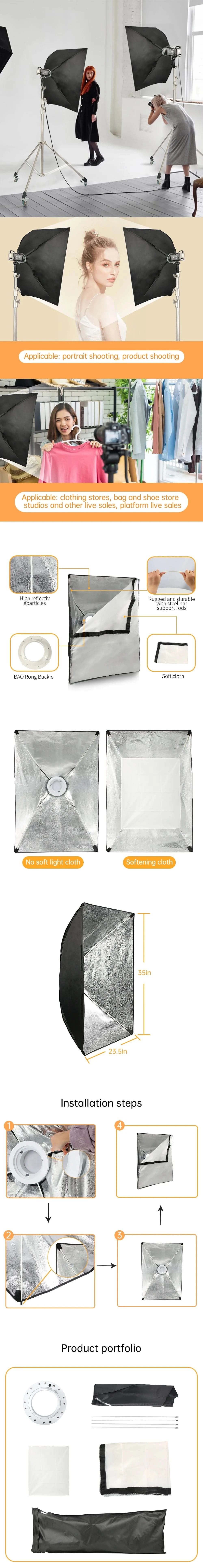 SH 60x90cm Bowens Speed Ring Softbox Portable Spherical Lantern Soft Light Box Soft Light Sphere Soft Light Cover