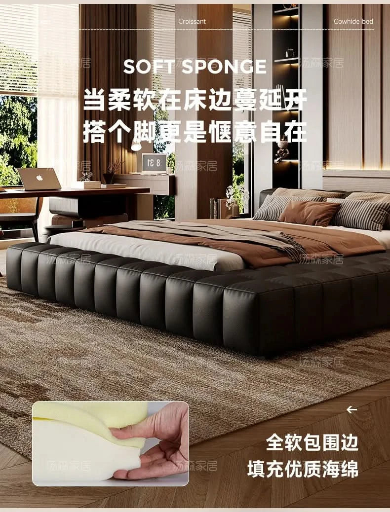 Double bedroom beds full size bed frame bedroom furniture Home 150x200 180x200 cm Luxury modern leather wedding bed 2 people