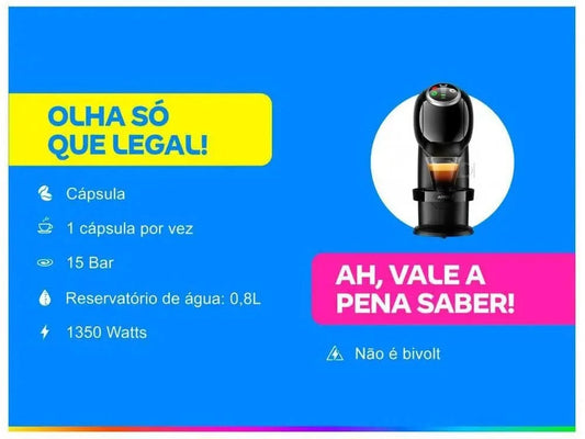 Arno Nescafé Dolce Gusto Genio S Plus Kapselmaschine 15 Bar Schwarz-110V Espressomaschine