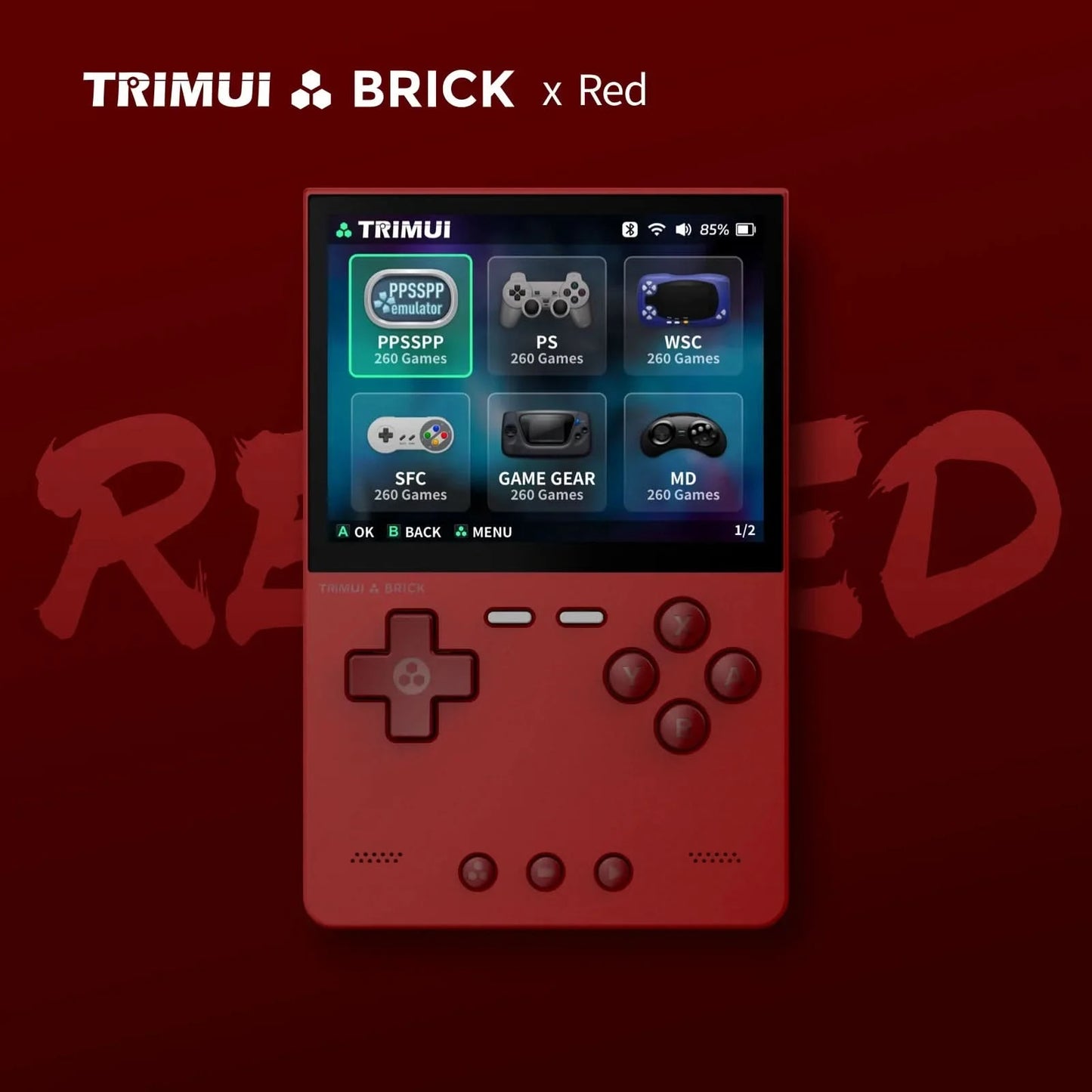 TRIMUI BRICK Handheld Game Console Portable Retro Video Player Game Console Linux System 3000mAh Long-life Battery LED Boy Gifts