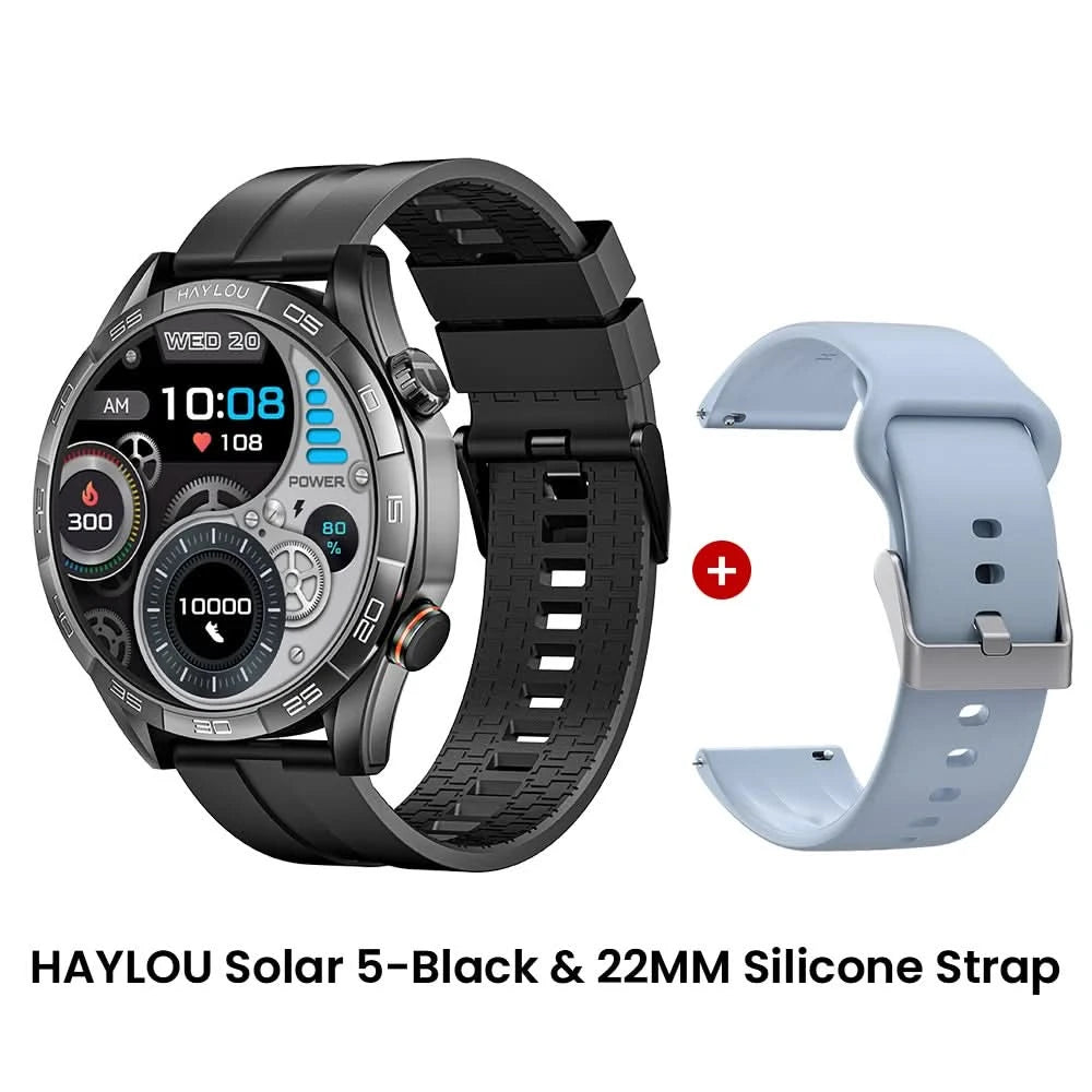 HAYLOU Solar 5 Voice Calling Smartwatch 1.58'' AMOLED Display 60Hz Smart Watch 24H Health Monitoring Sports Smartwatch for Men