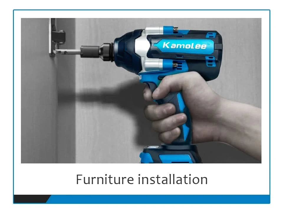【1800N.m】Kamolee DTW700 Electric Impact Wrench 1800 N.m High Torque 1/2 Inch Automobile maintenance