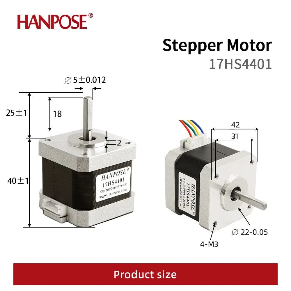 Nema17 Stepper Motor 42 motor42BYGH 1.5A (17HS4401) motor 4-lead 40mm for CNC 3D printer 12V stepper motor