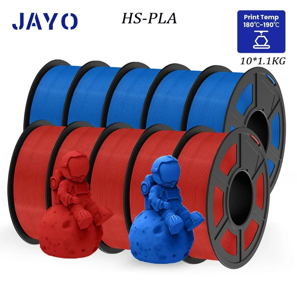 JAYO PLA / ABS / PETG / Silk / ASA /TPU /PLA+ Filament 10 Rolls 3D Printer Filament 1.75MM 0.65/1/1.1KG Neatly Wound 3D Filament