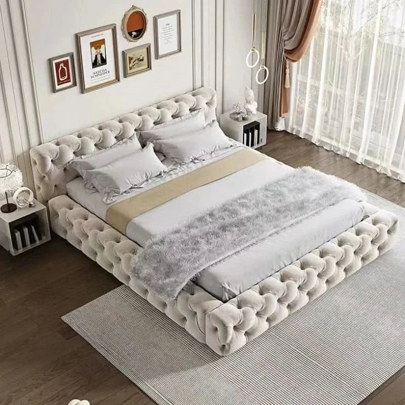 Queen Size Bed Frame European Designer Italian Girls Bed Frame Storage Wooden Cheap Muebles Para Dormitorio Nordic Furniture