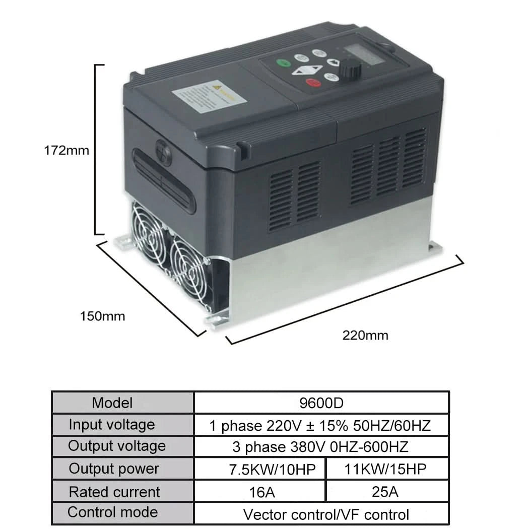 380V Or 220V Economical VFD Variable Frequency Drive Converter Inverter 1.5/2.2/3.7/4/5.5/7.5/11 KW Motor Speed Controller