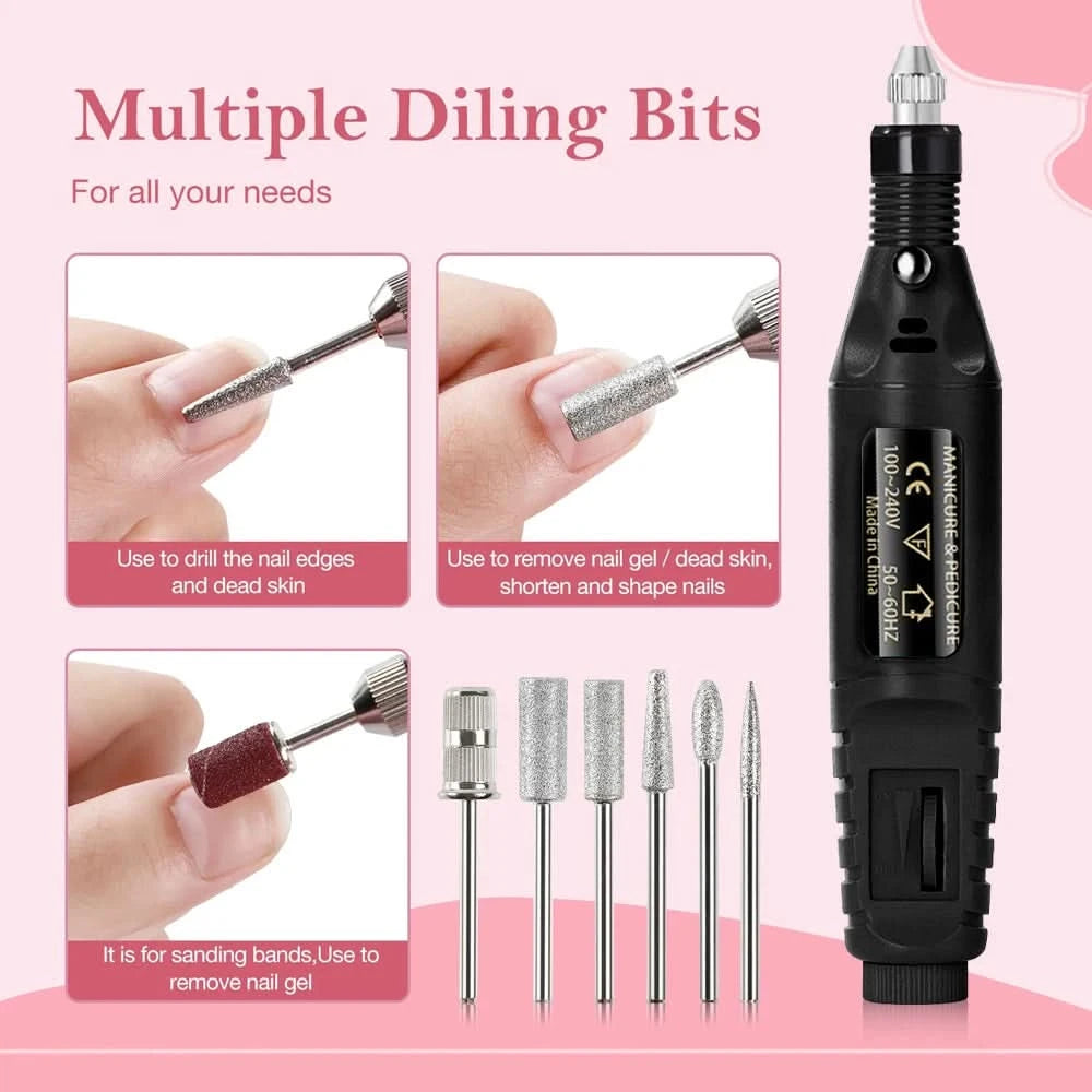 Strong Electric Nail Sander Nail Drill Machine Grinding Equipment Milling Cutter For Manicure Pedicure Polishing Tools
