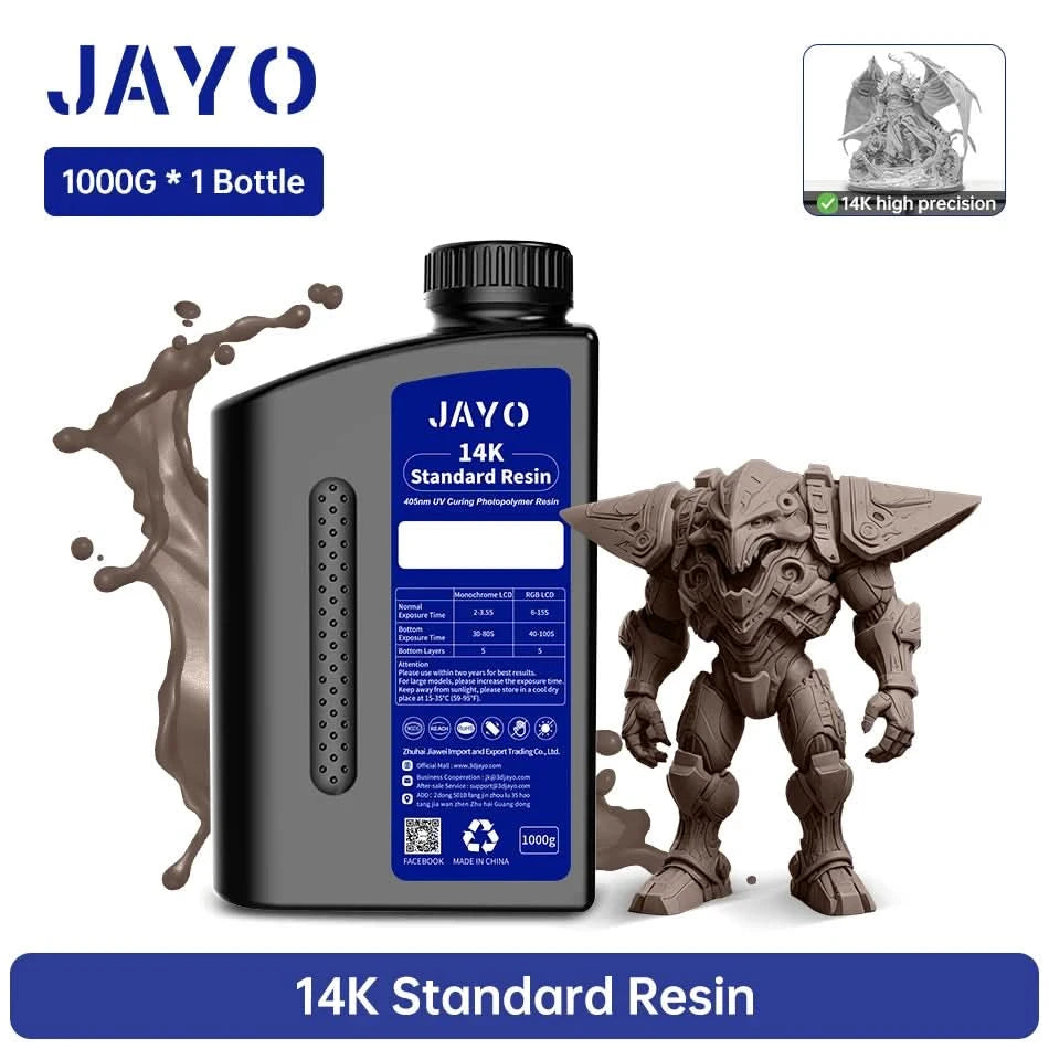 JAYO UV Resin ABS Like/Standard/Plant based/Nylon Like/Water-Wash 1KG 405nm Liquid Rapid UV Curing For LCD 3D Printing Material