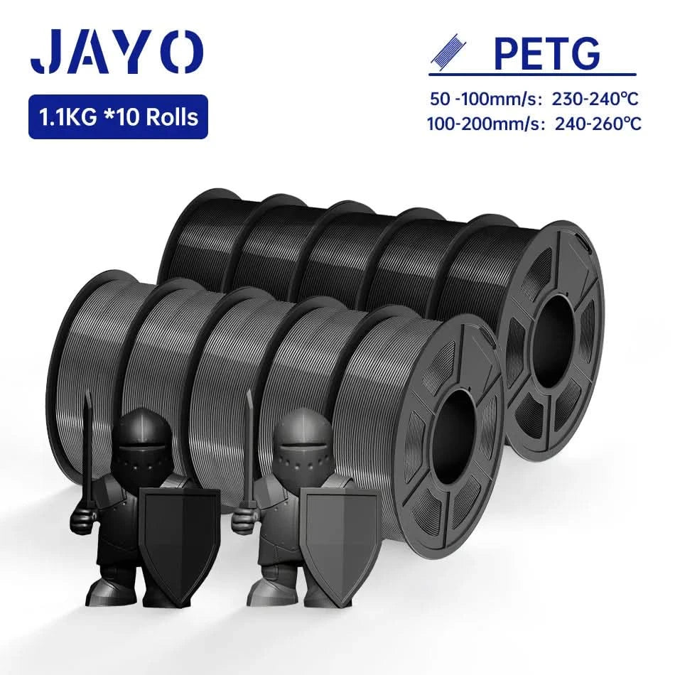 JAYO PLA / ABS / PETG / Silk / ASA /TPU /PLA+ Filament 10 Rolls 3D Printer Filament 1.75MM 0.65/1/1.1KG Neatly Wound 3D Filament