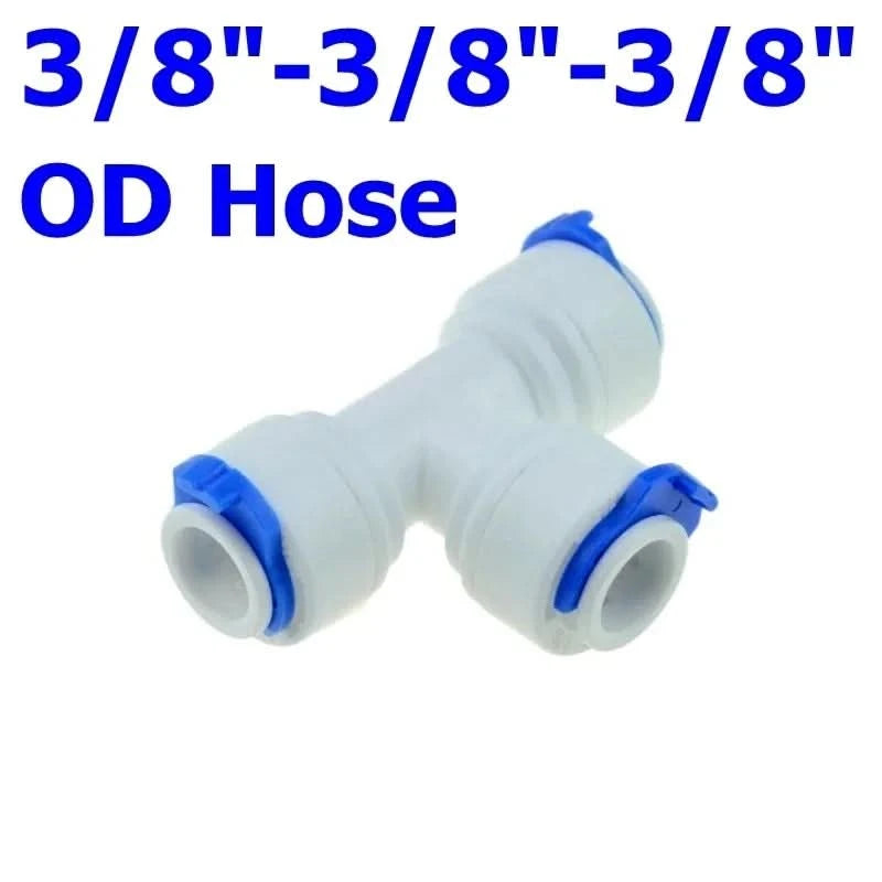 Reverse Osmosis Quick Coupling 1/4 3/8 Hose Connection Tee Y Connector 2 Way Equal Elbow Straight RO Water Plastic Pipe Fitting