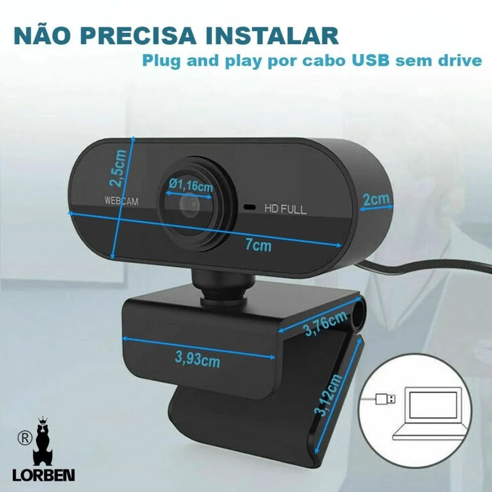 Webcam 1080p Kamera für Computer mit integriertem Mikrofon