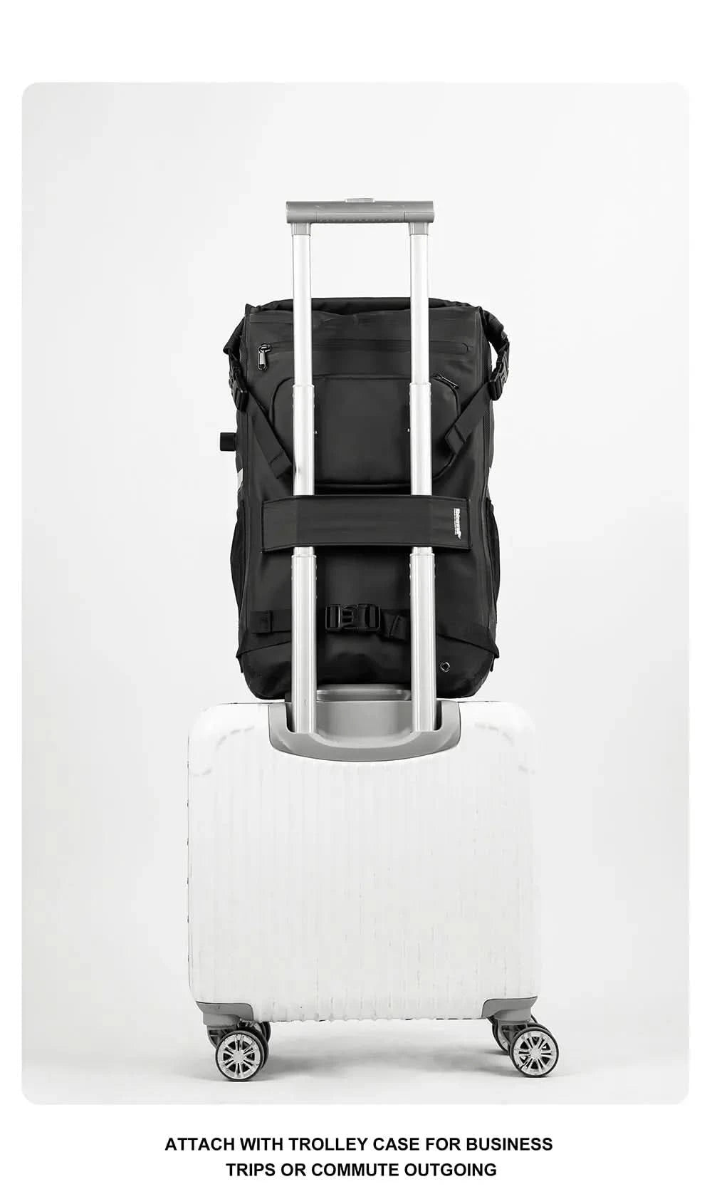 Rhinowalk Bike Pannier Bag 22L Fully Waterproof Trunk Bag Backback Capacity Multifunctional Rear Rack Cycling Bag Shoulder Bag