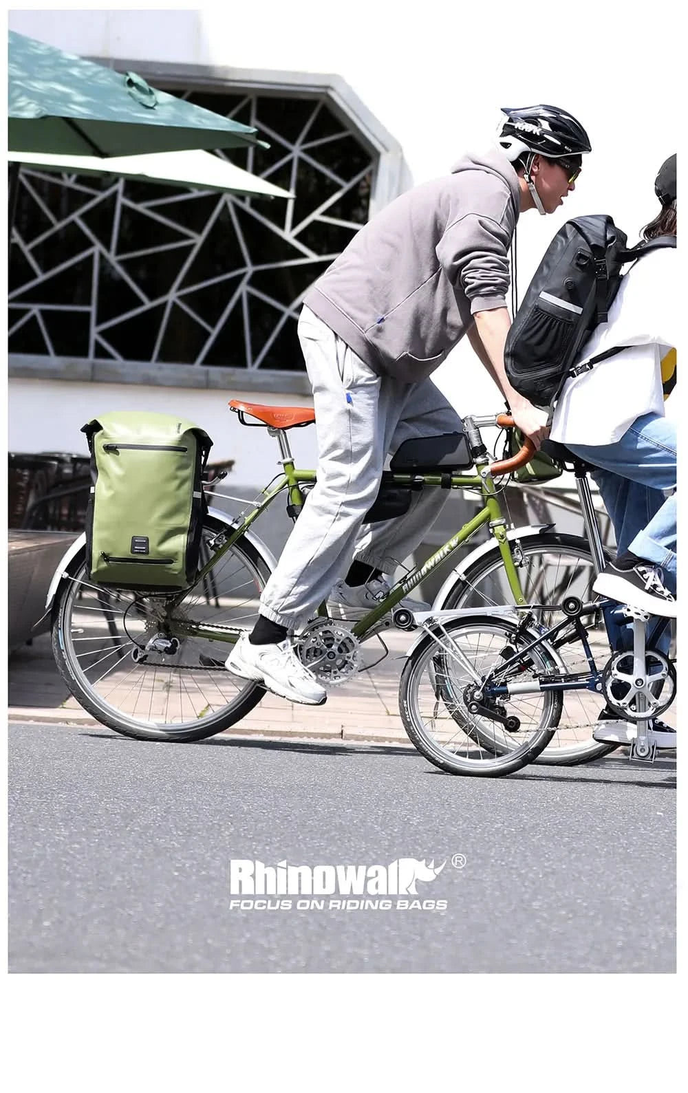 Rhinowalk Bike Pannier Bag 22L Fully Waterproof Trunk Bag Backback Capacity Multifunctional Rear Rack Cycling Bag Shoulder Bag
