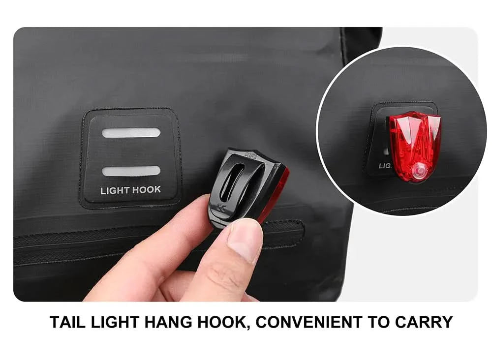 Rhinowalk Bike Pannier Bag 22L Fully Waterproof Trunk Bag Backback Capacity Multifunctional Rear Rack Cycling Bag Shoulder Bag