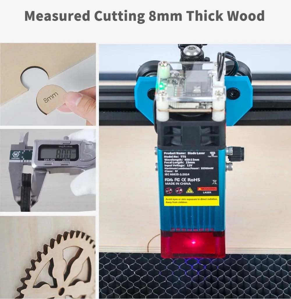Twotrees 40W/80W Woodworking CNC Laser Engraver TTS PRO Wifi APP Control Metal Glass Ceramic Engraving Wood MDF Acrylic Cutting