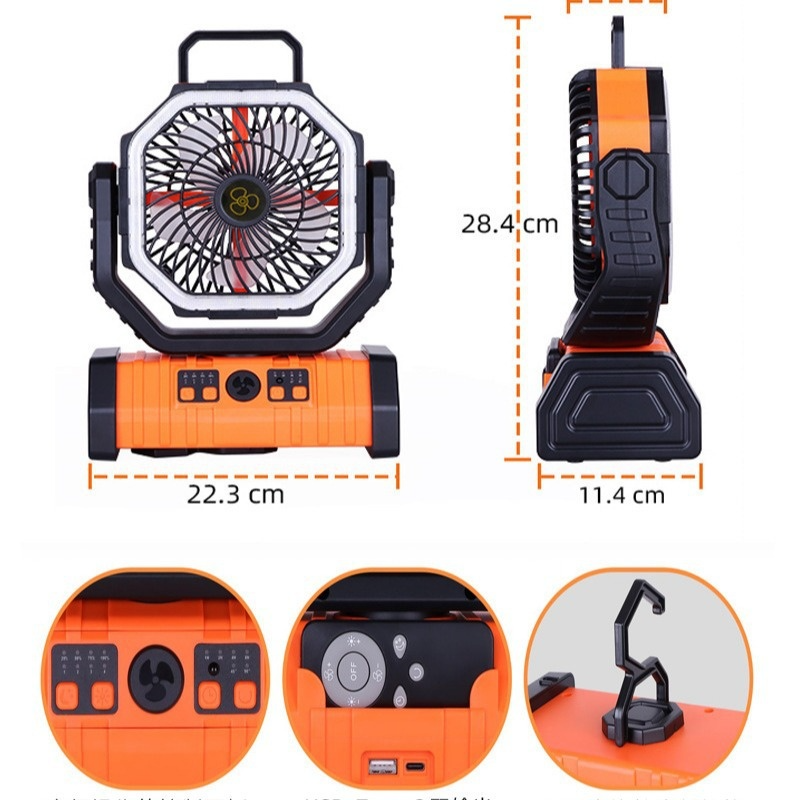 Outdoor Powerbank LED-Licht Camping-Ventilator