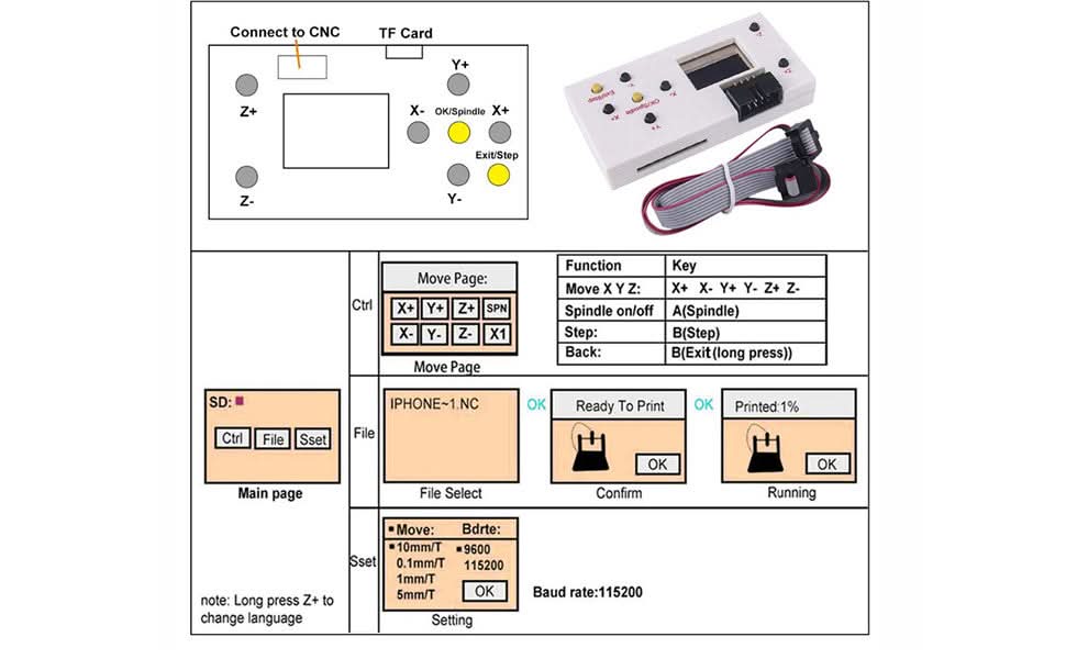 3018 Pro 3-Achsen-CNC-GRBL-Steuerung DIY Mini-Lasergravurfräsmaschine mit Not-Aus + Offline-Steuerung